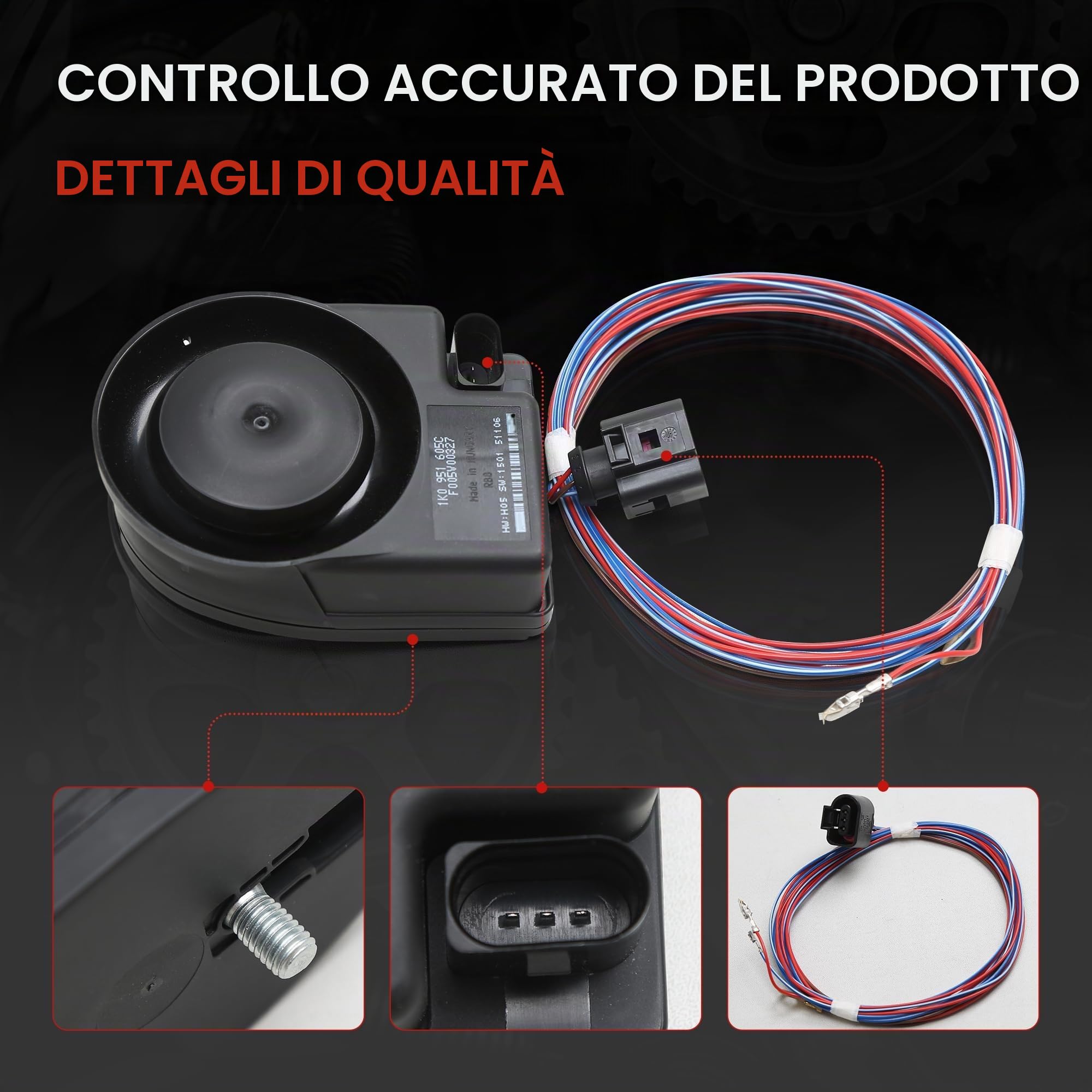 Sirena antifurto per allarme, 12 V, STD, compatibile con Volkswagen, Audi, confezione da 1