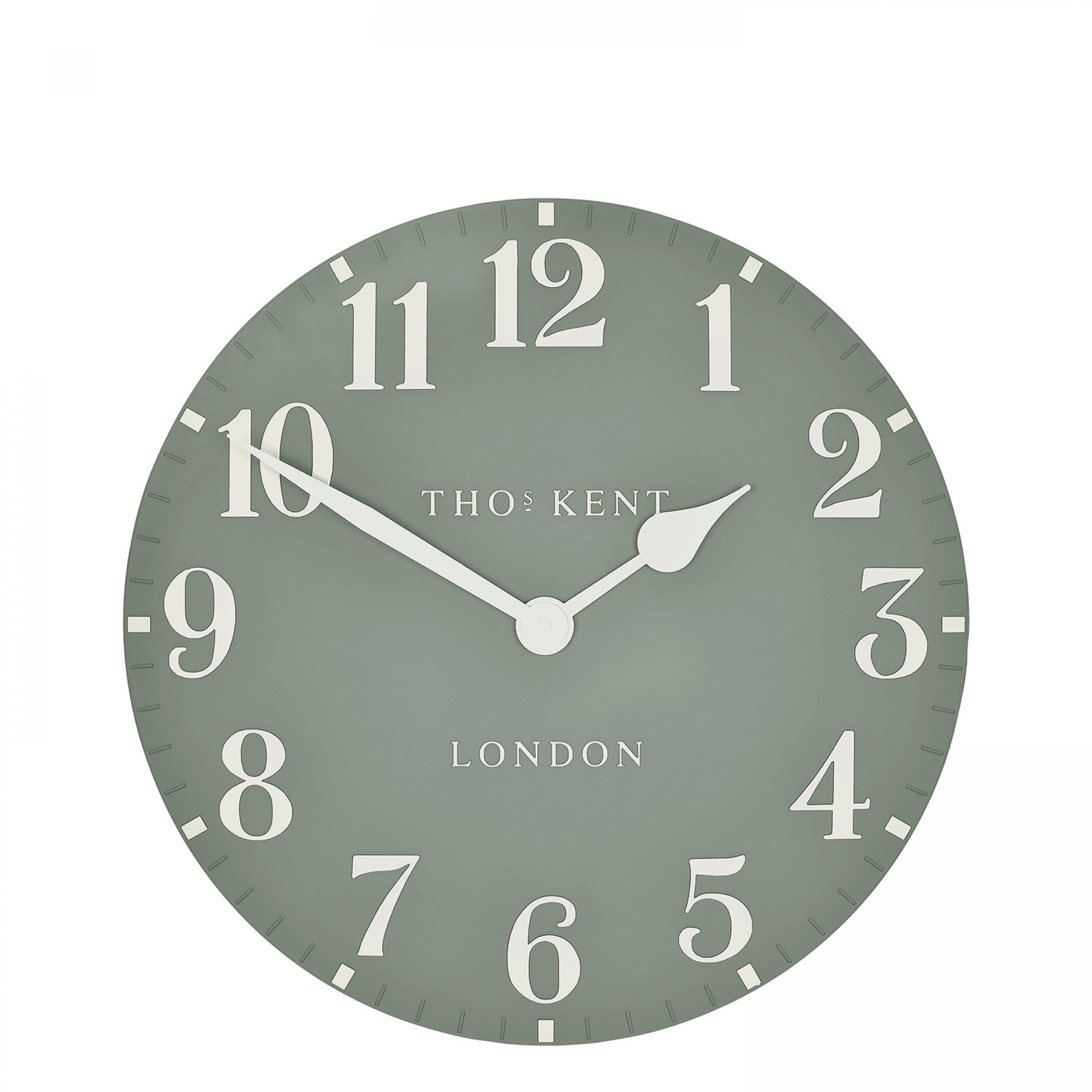 Thomas Kent London Seagrass Thomas Kent 12" Arabic Wall Clock With Off White Raised Numerals & Quartz Movement