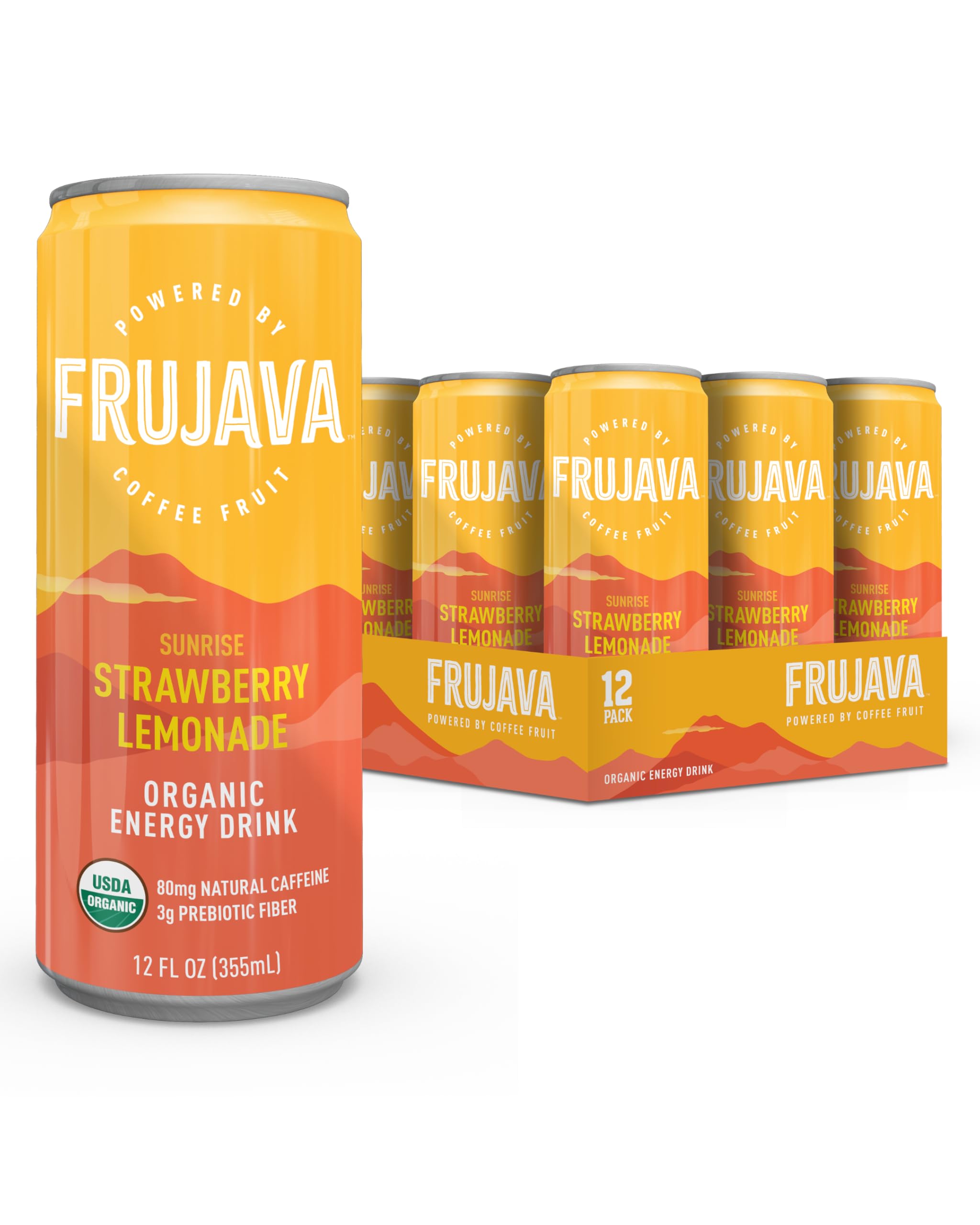 Amazon.com: Frujava Organic Energy Drink, Sunrise Strawberry