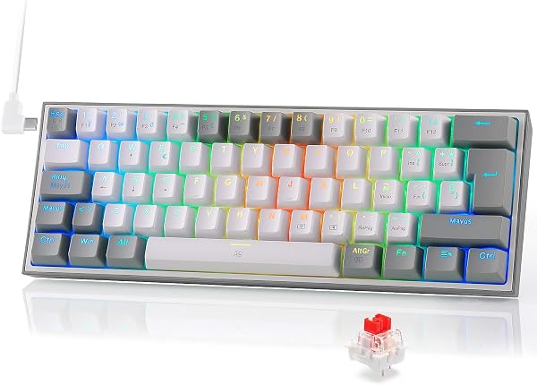 Redragon K617 Fizz Teclado Gaming 60% 62 Teclas QWERTY ES USB-C