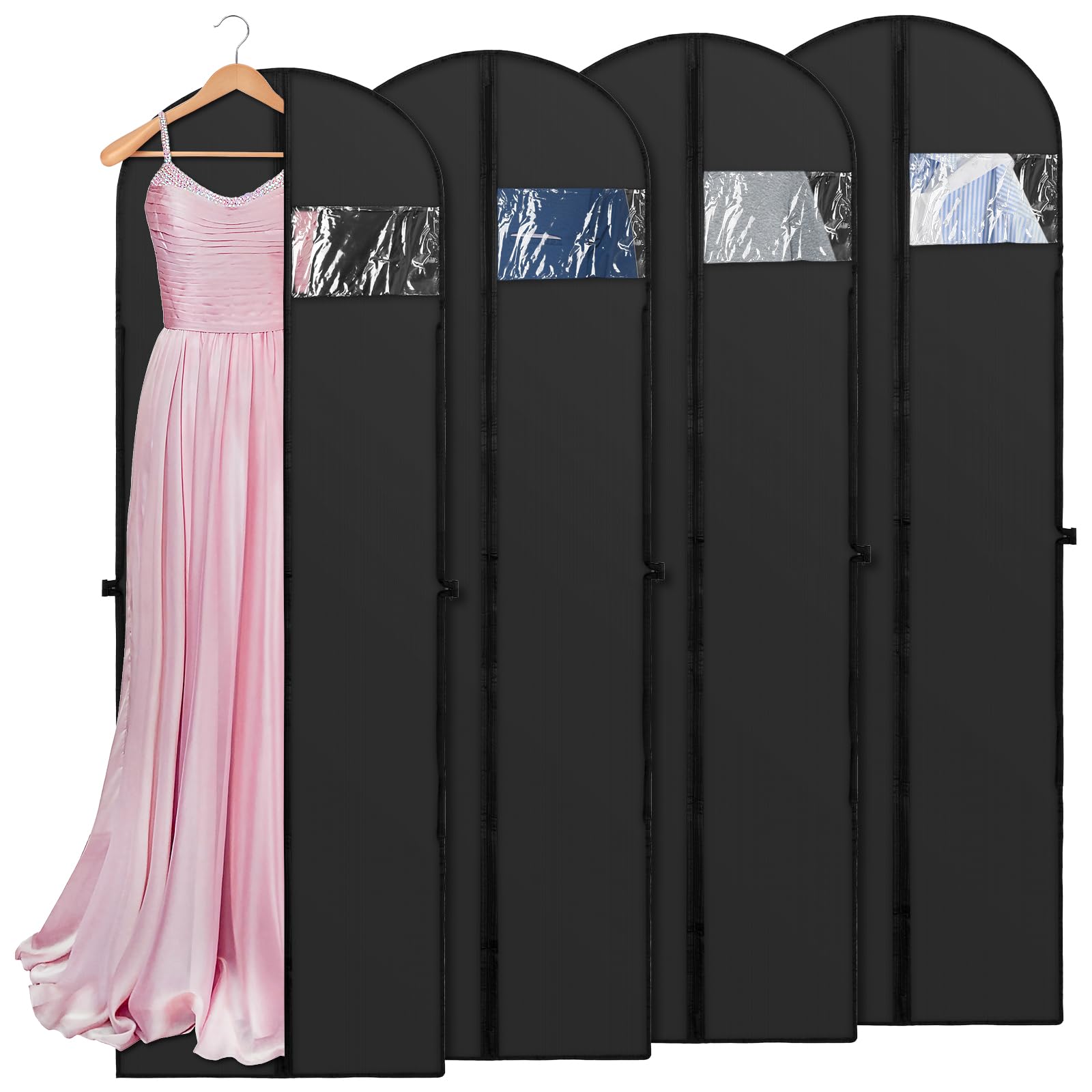 Custodia per abiti e vestiti 100x60 cm protettiva porta abiti da viaggio o per armadio con chiusura a zip con cerniera beige