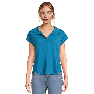 Mod o doc Open Dolman Sleeve Polo T Shirts Women
