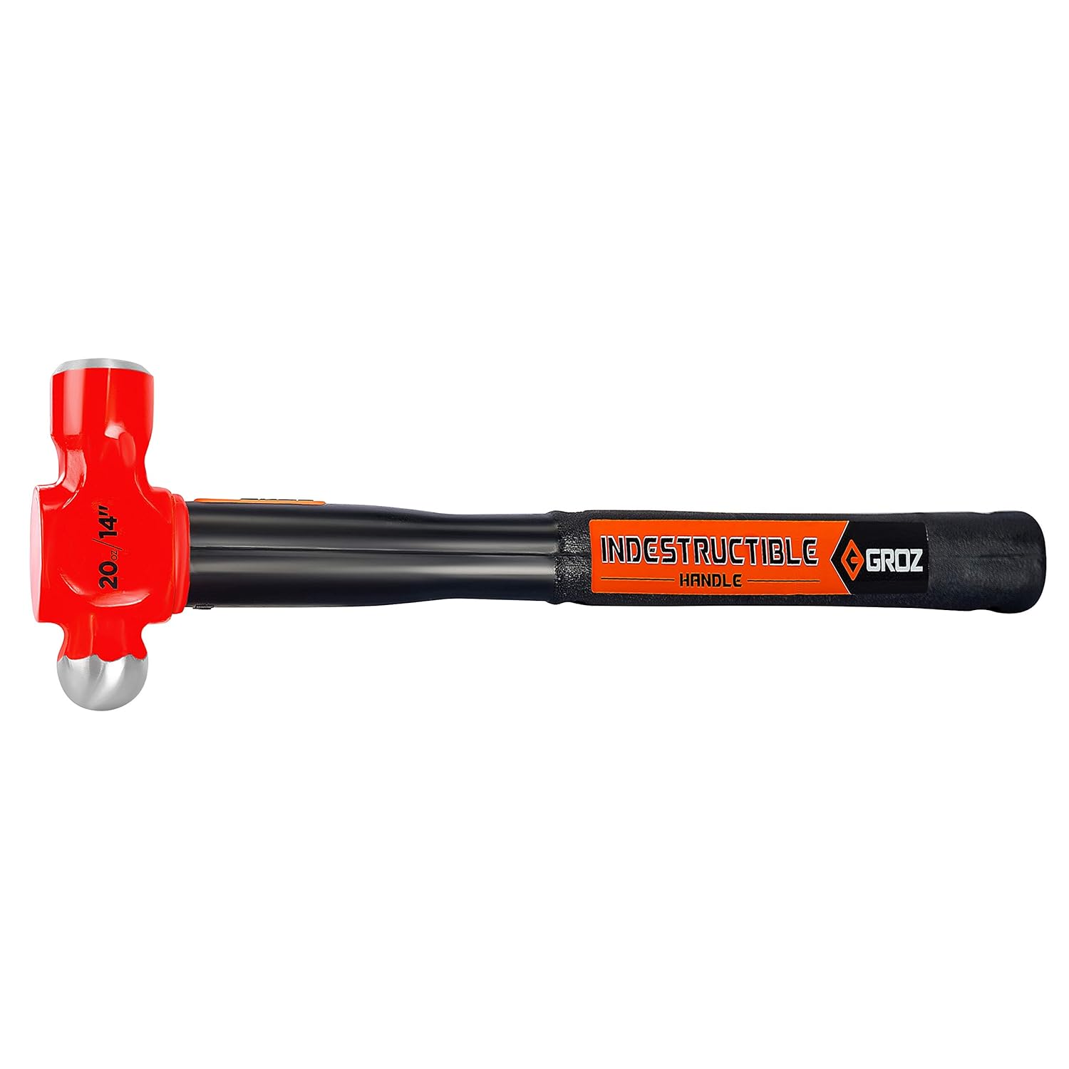 Groz 34539 14" Indestructible Ball Pein Hammer, 20 oz