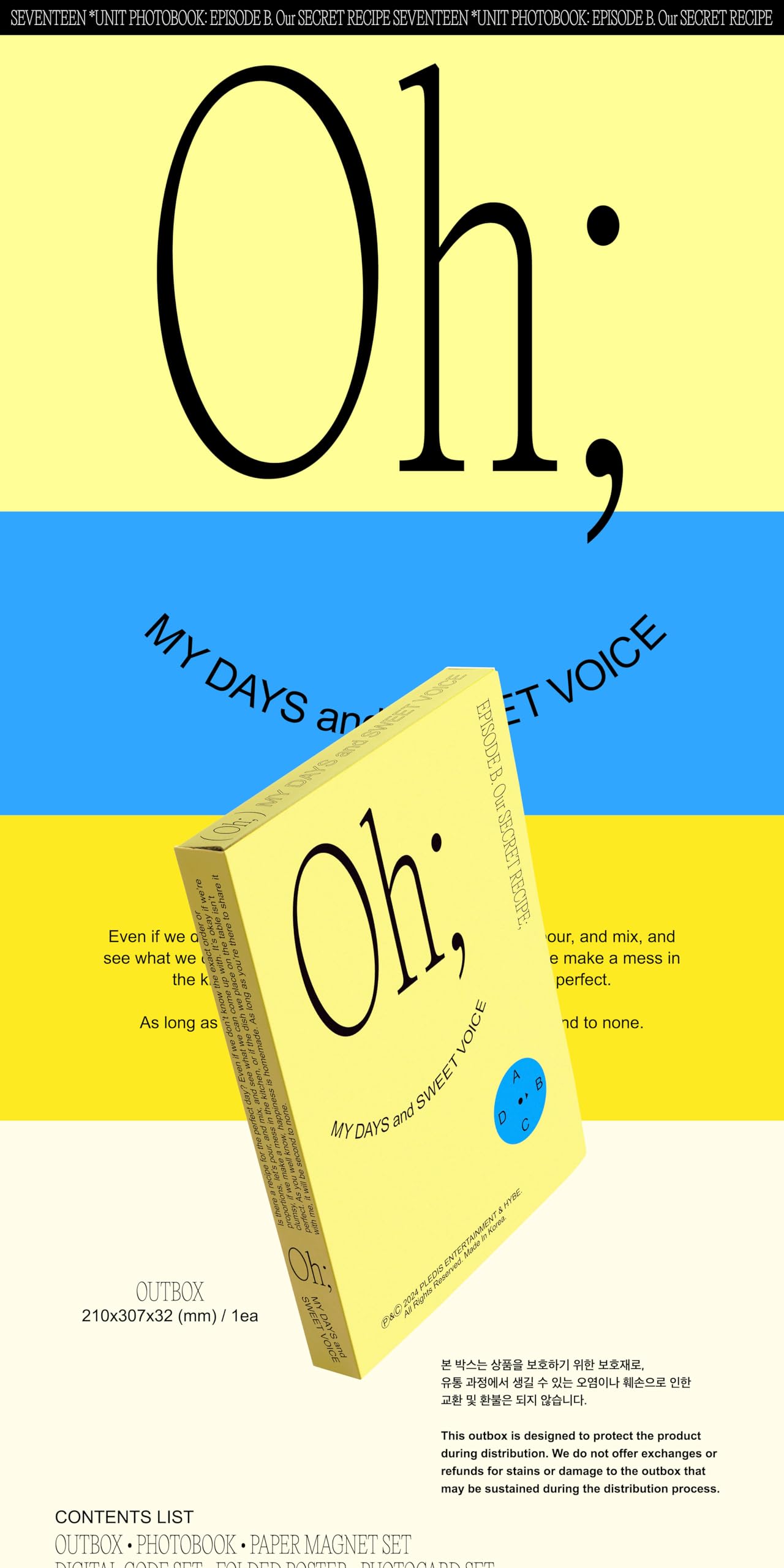 Amazon.com: SEVENTEEN Episode : Oh, My Days and Sweet Voice Album 