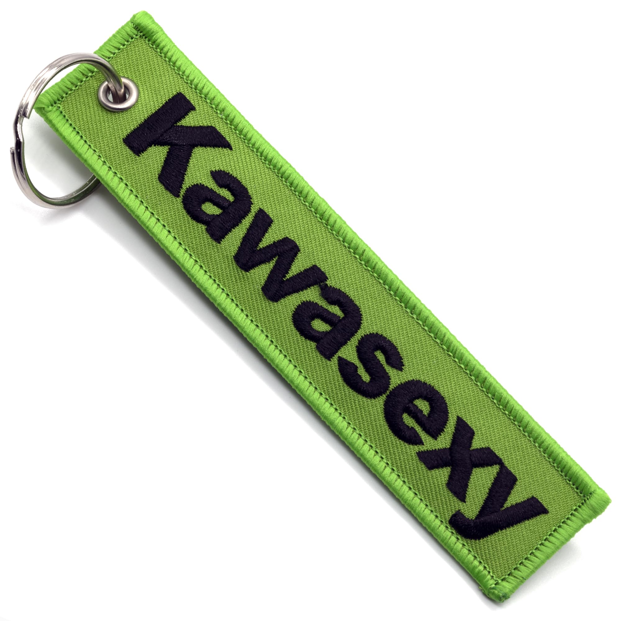 LLAVEROSMOTOR.ES Desconocido Llavero de Moto, Llavero Coche, Llavero para Moteros, Llavero Original de Tela KAWASEXY