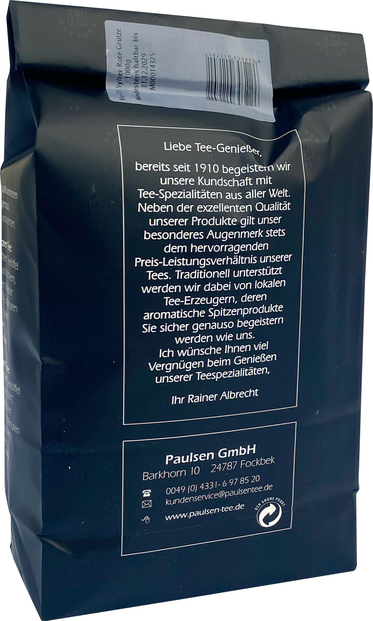 Paulsen "Bio Sylter Rote Grütze", Früchtetee, 1000g