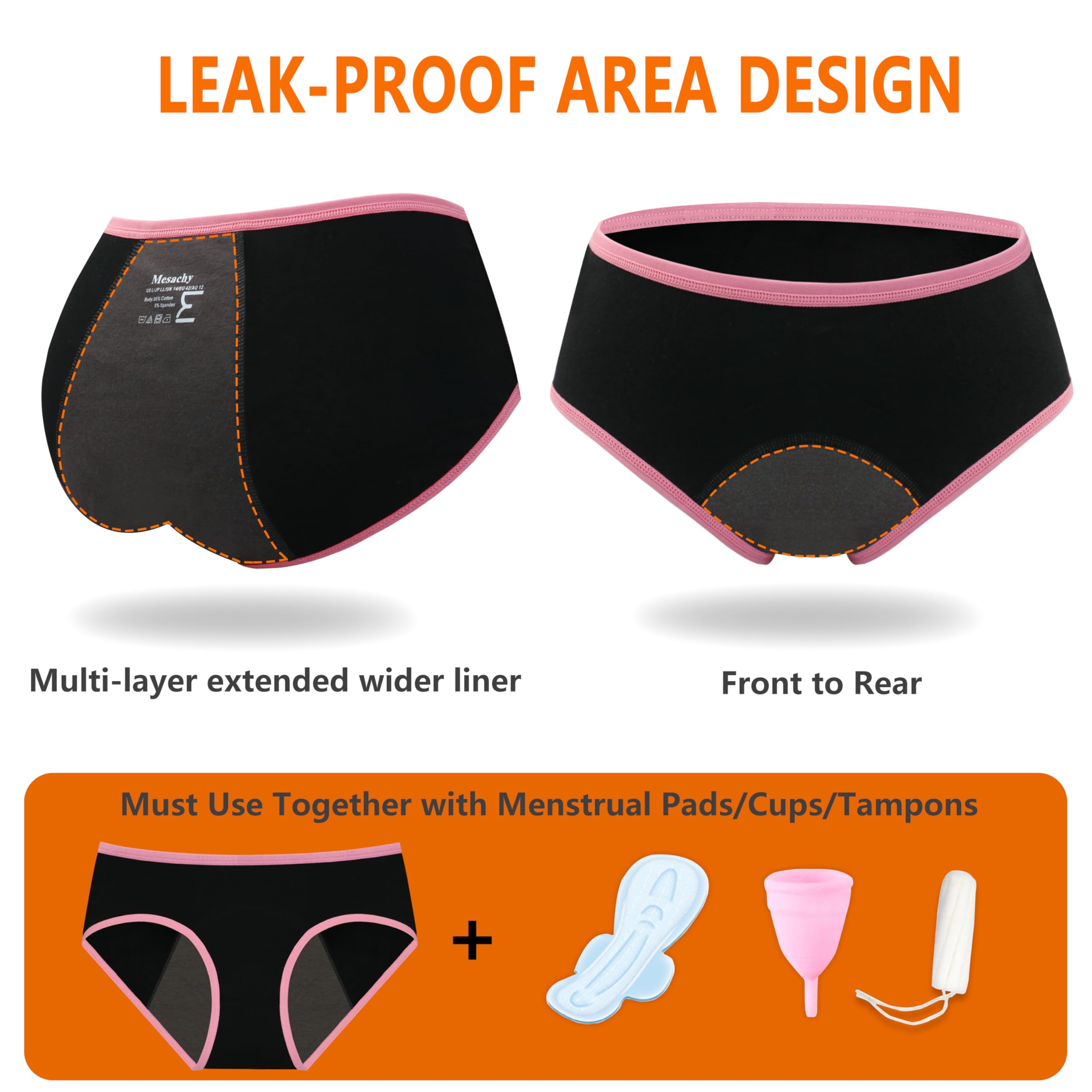 Snapklik.com : Teens Girls Period Underwear Kids Period Panties Menstrual Leakproof Protective