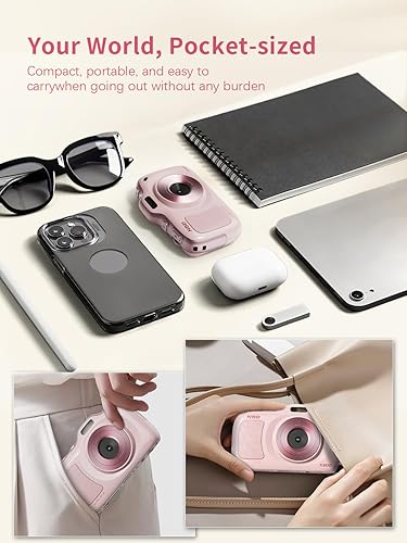 Miniatura 9 de Cámara digital True 4K con modo belleza, cámara de vlogging de 64MP para principiantes, zoom 16X, antivibración y enfoque automático, tarjeta de 32