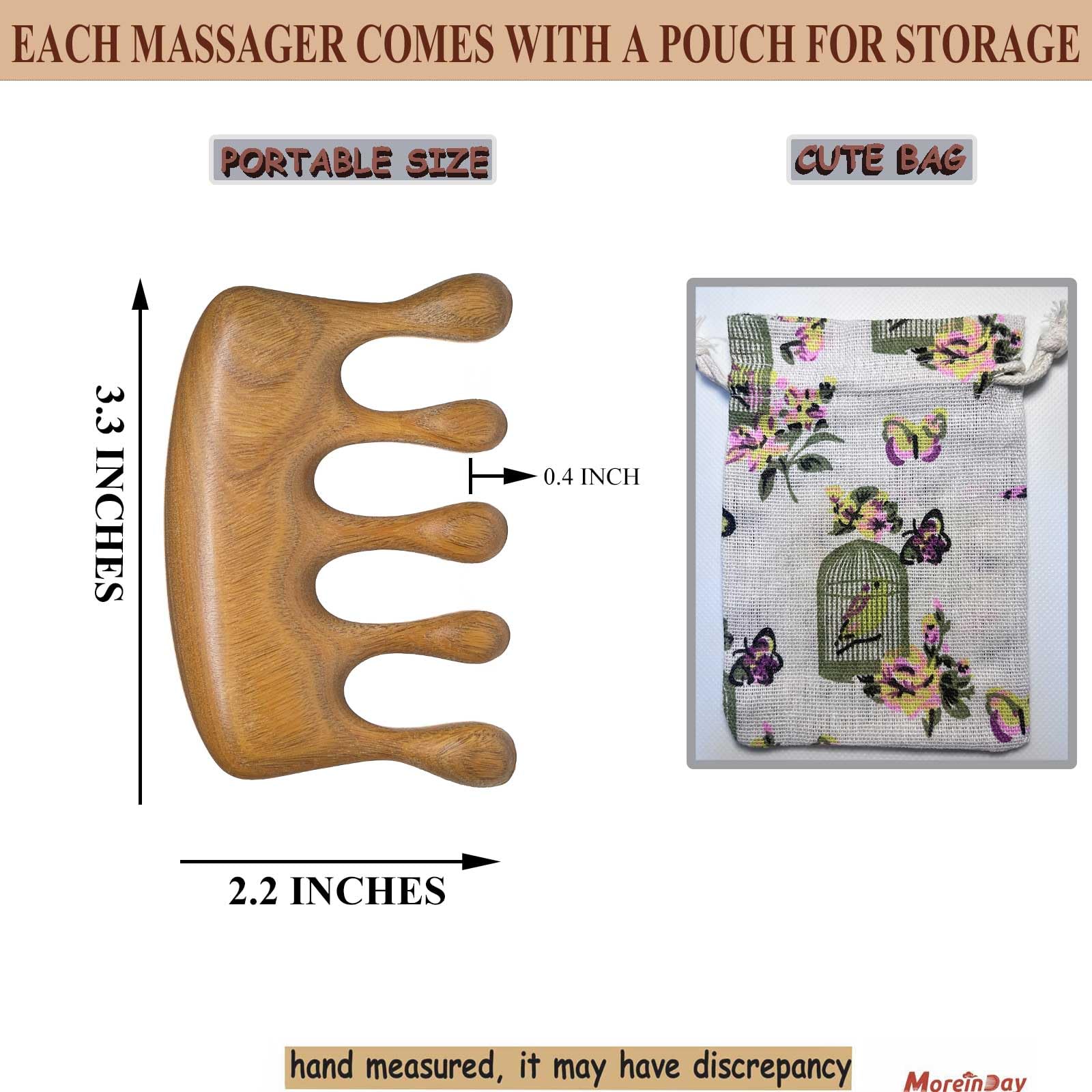 Peigne de massage en bois pour cheveux 03