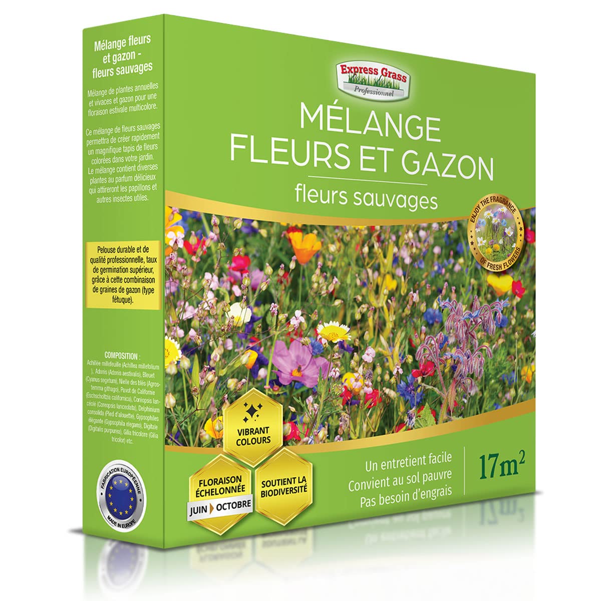 Mélange de fleurs - Gazon japonais - (Lot de 3 Mélange de fleurs)