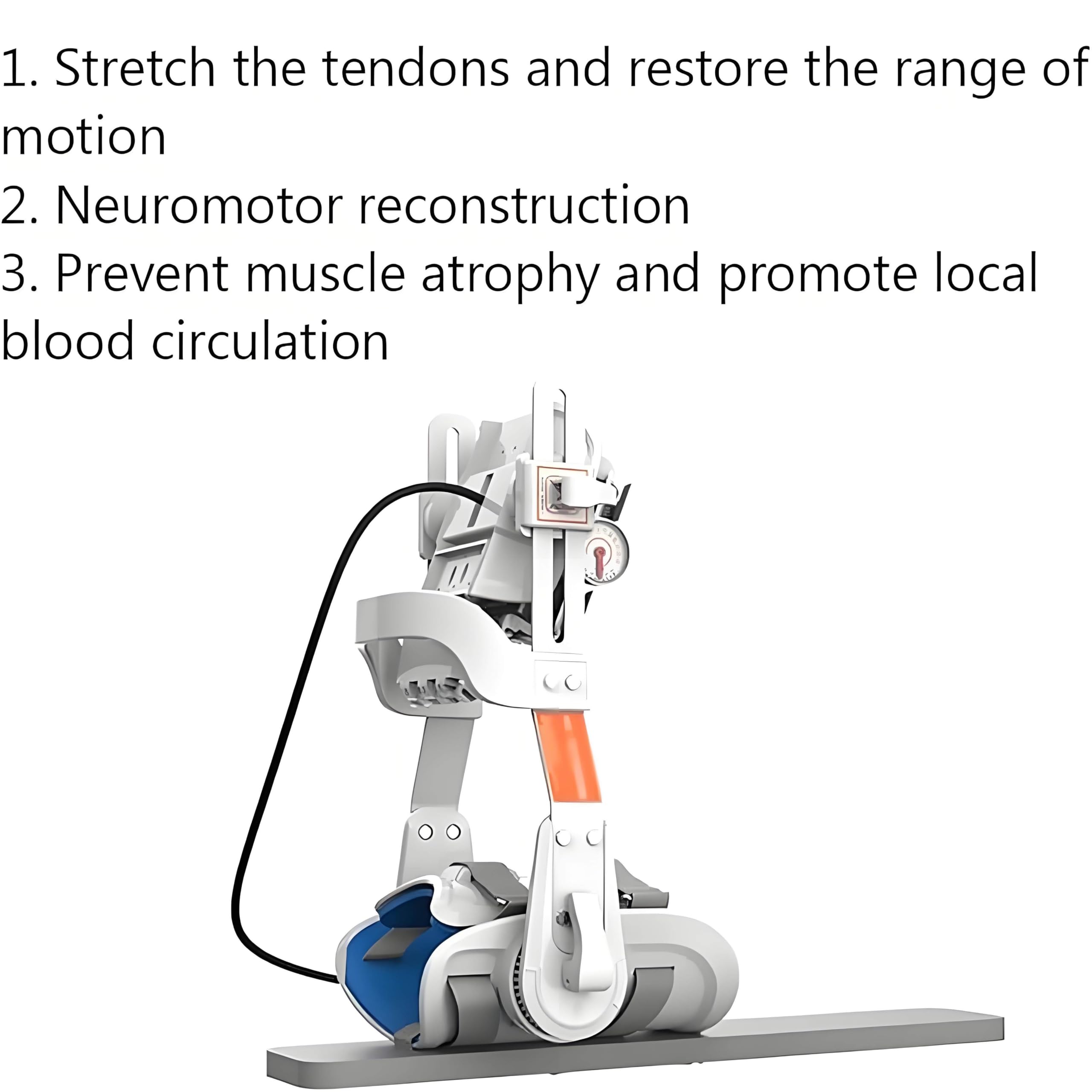 Knie-Rehabilitationstrainer, Rehabilitationstrainer für die unteren Gliedmaßen, verstellbarer Beinstrecker, manuelles Airbag-Druckdesign, Rehabilitationseinsatz nach einer Kniefrakturoperation