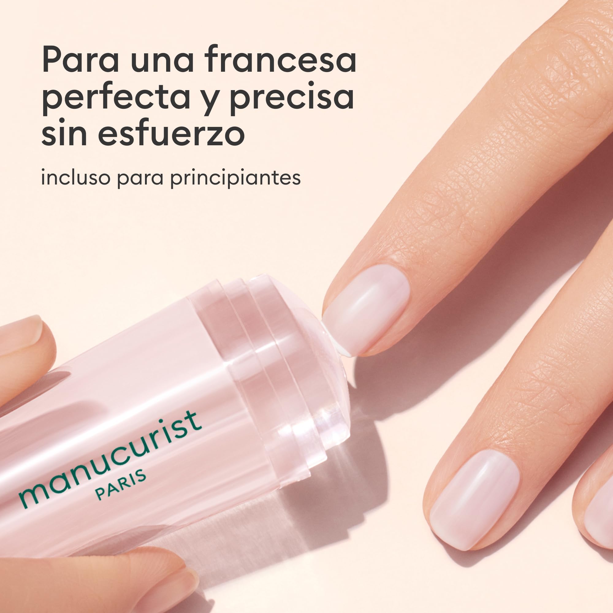 Manucurist Mani Stamper - Estampador en Silicona Transparente para Manicura Francesa Rápida - Herramienta ideal de Nail Art DIY – Estampado creativo de Diseño - Complemento para esmaltes y pintauñas