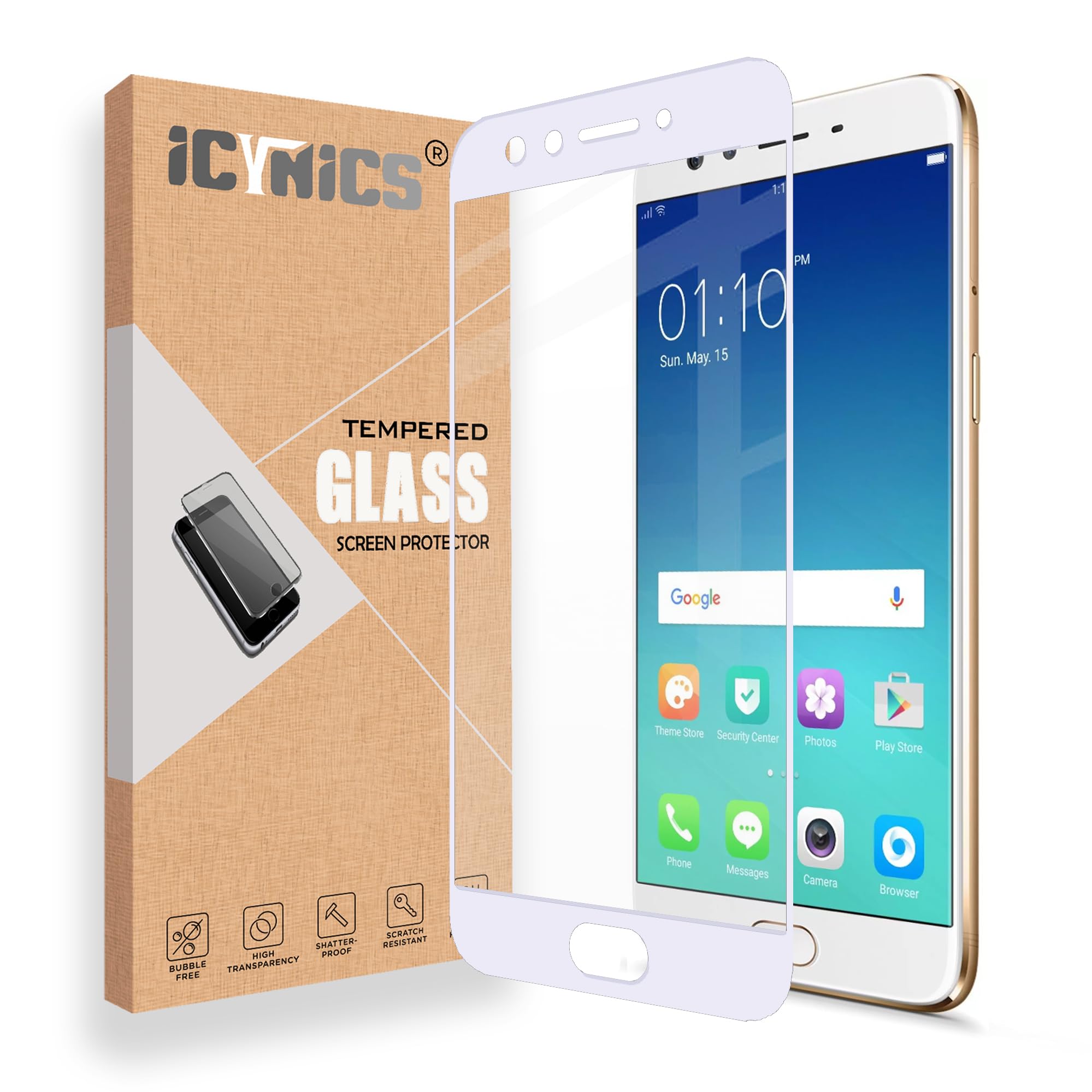 ICYNICS 11D White Tempered Glass for Oppo F3 Plus HD Clear, Bubble-Free, Anti-Scratch with Edge to Edge Full Screen Coverage & Easy Installation (White, Pack of 1) (B0CGFZYM76) Amazon Price History, Amazon Price Tracker