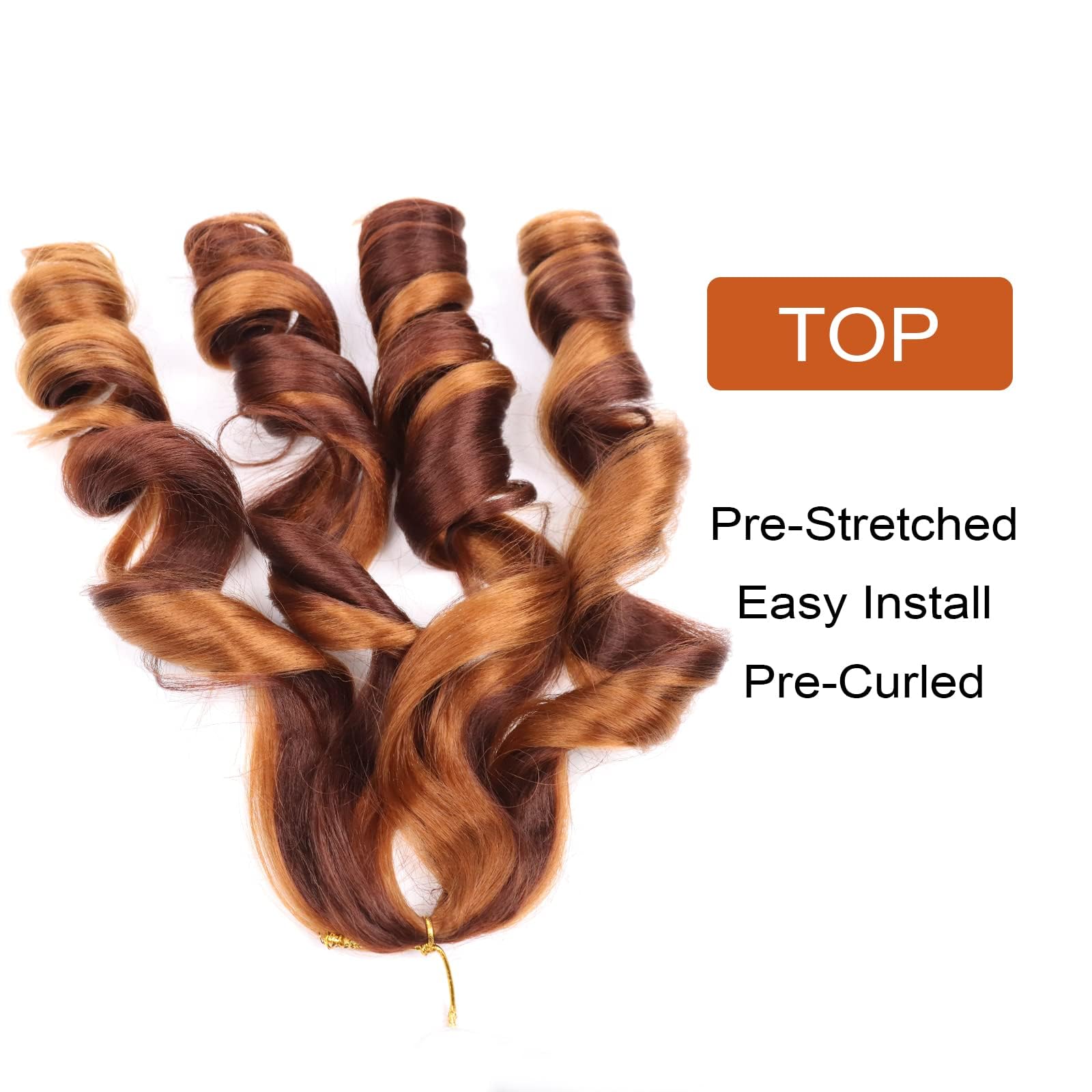 8 Packs 12 Inch French Curly Braiding Hair Loose Wave Spiral Curly Crochet Hair for Black Women Pre Stretched Braiding Hair with Curly Ends 12 Inch - Image 4