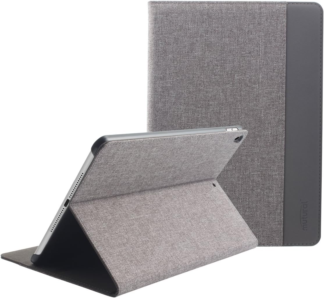 iPad Pro 10.5 Case, MUTURAL PU Leather Smart Cover Folio Case Stand with Auto Sleep/Wake Function for iPad Pro10.5 2017 Release (Gray)