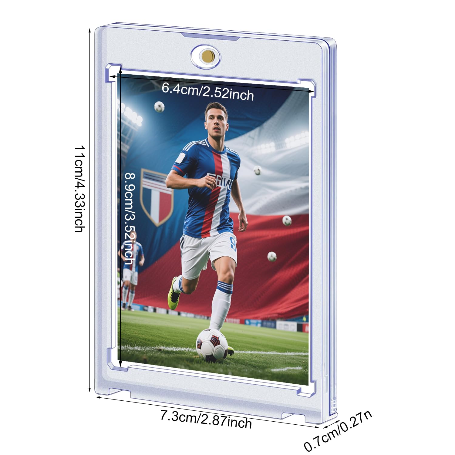 Estuche magnético para tarjetas de 25 quilates, protector de 35 puntos para tarjetas coleccionables TCG, vitrinas deportivas de plástico duro para béisbol, fútbol, baloncesto, accesorios de tarjeta