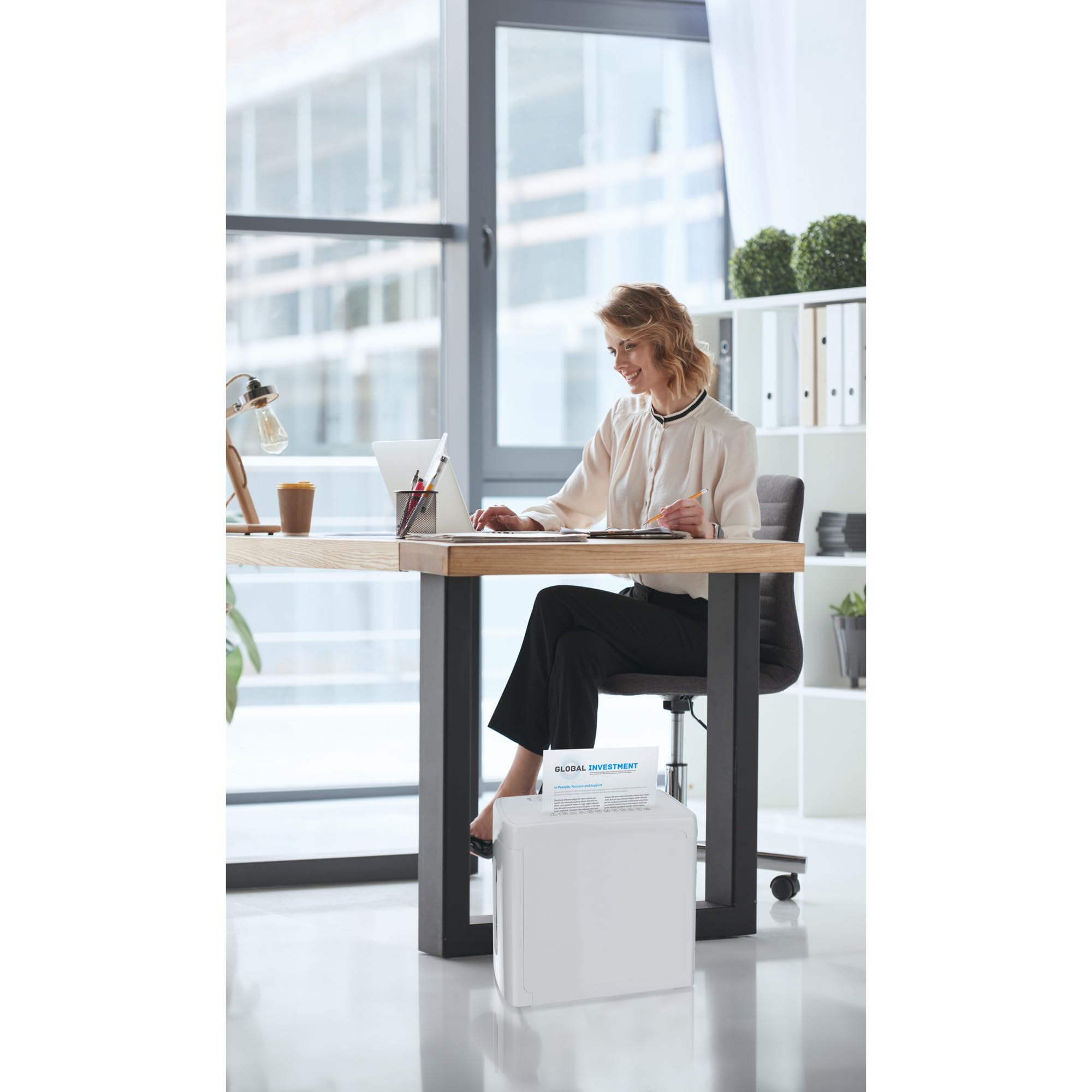 Peach PS500-15 triturador de Papel Corte Cruzado 74 dB 21 cm Negro
