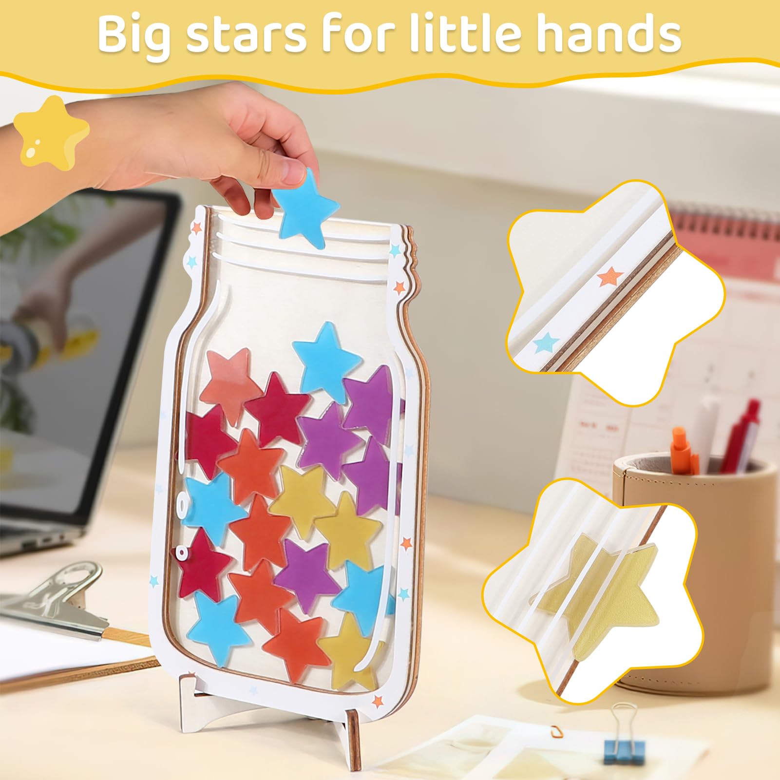 Reward System For Kids Magnetic Star Jar Reward System - 25 Stars ...