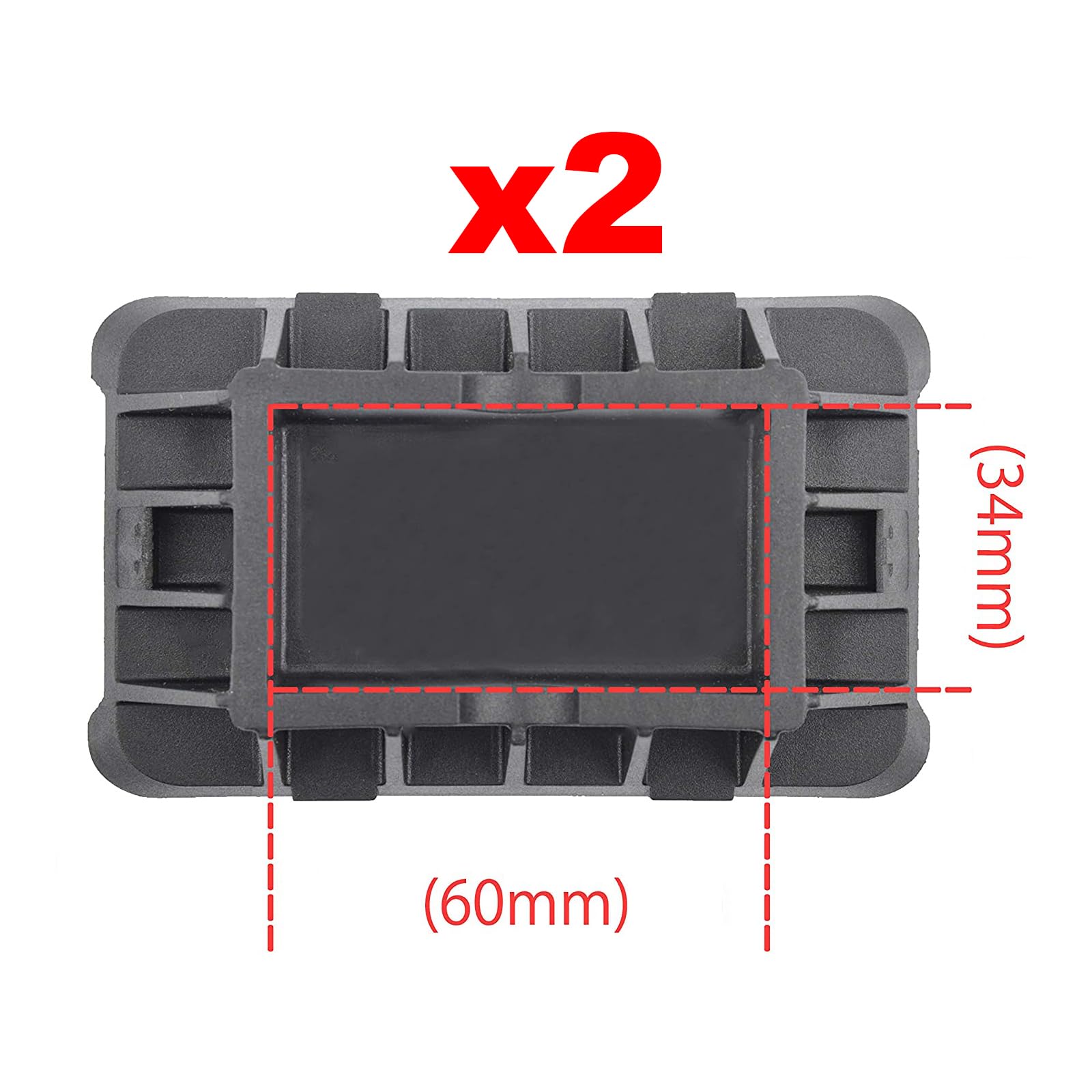 (Lot de 2) Tampon de Levage pour Cric Chandelle Avant OU Arrière Gauche OU Droit compatible avec X3 (F25) X4 (F26) X5 (E70) (F15, F85) X6 (E71, E72) (F16, F86) - 51717189259 7189259