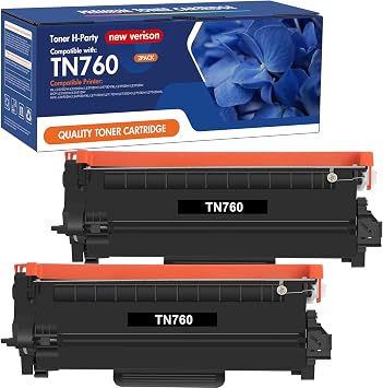 TN760 TN730 Toner for Brother Printer Replacement for Brother Toner TN-730/TN-760 TN 760 730 TN-760 TN-730 MFC-L2710DW MFC-L2750DW DCP-L2550DW HL-L2350DW HL-L2395DW HL-L2370DW Black Cartridge