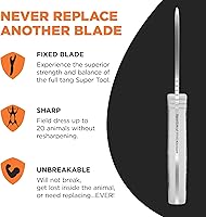 Vista 4 de Kit de afilado FieldTorq Herramienta súper 3-en-1 con funda y afilador Cuchillo de pelado para caza Gancho intestinal Juego de cuchillos