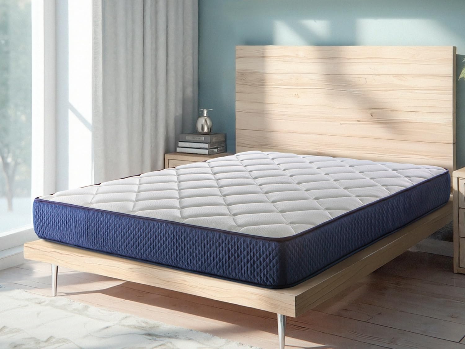 DORMISSIMO Matelas 140x180 SHAULA Epaisseur 18 CM Mousse HR, 2 Faces été/Hiver