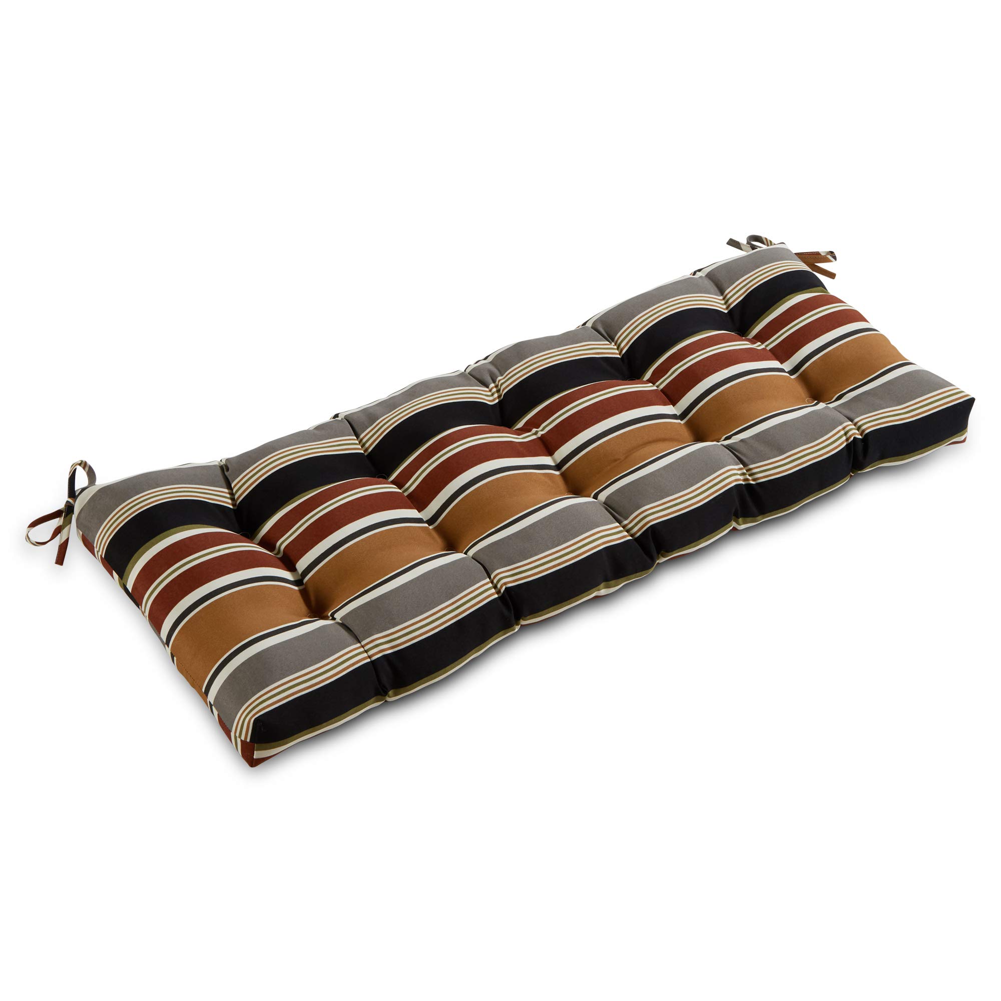 Greendale Home Fashions 51-inch Outdoor Bench Cushion, Espresso Stripe