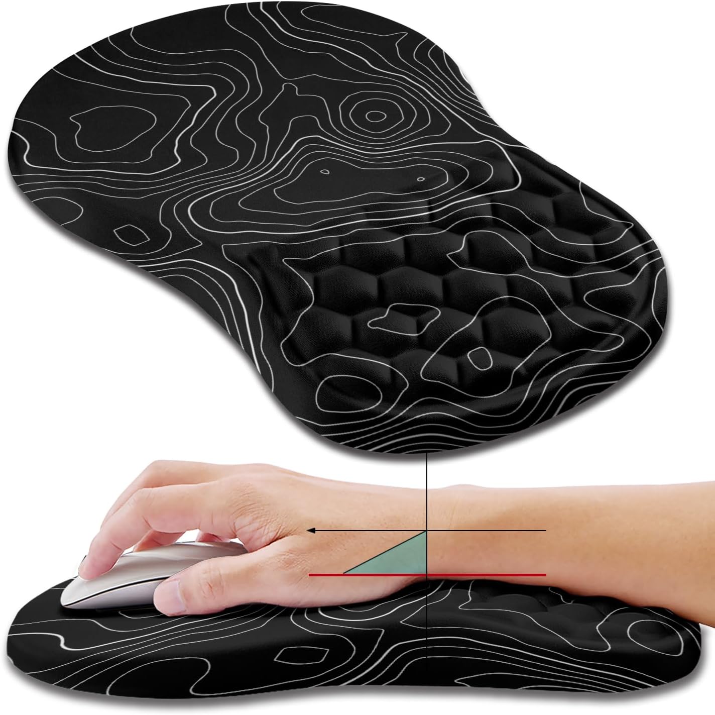 Kensington Duo Gel Mouse Pad with Wrist Rest Gray