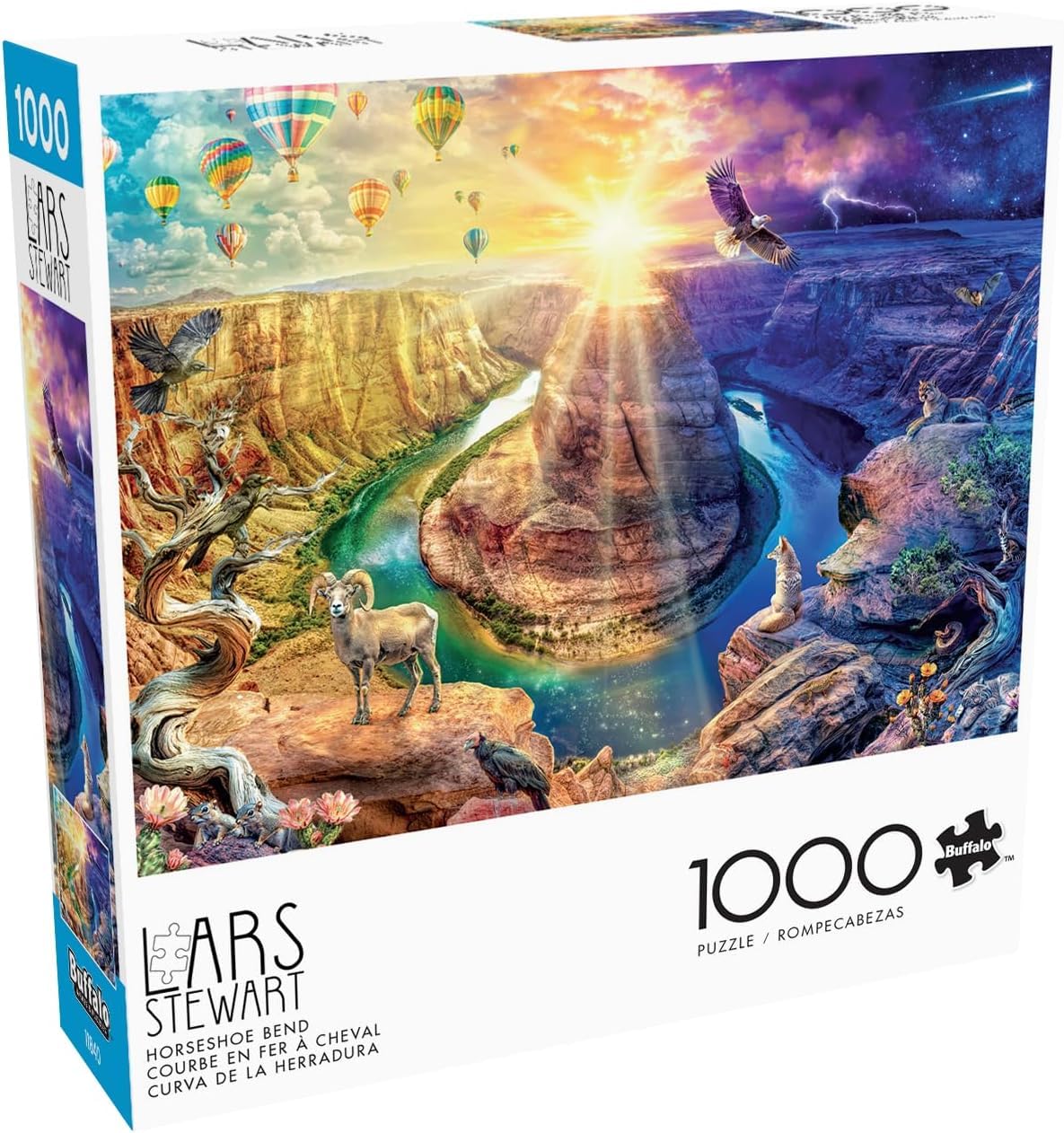Buffalo Games - Lars Stewart - Horseshoe Bend - 1000 Piece Jigsaw Puzzle for Adults - Challenging Puzzle Perfect for Game Nights - Finished Size is 26.75 x 19.75
