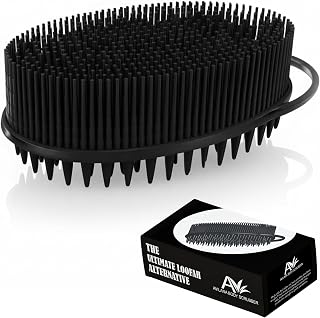 Scalp Massager Shampoo Brush Silicone - Hair Scrubber Shower Tool - Avilana Scalp Exfoliator Head Massage Brush - Gentle Daily Cleansing All Hair Types - Gift Women Men