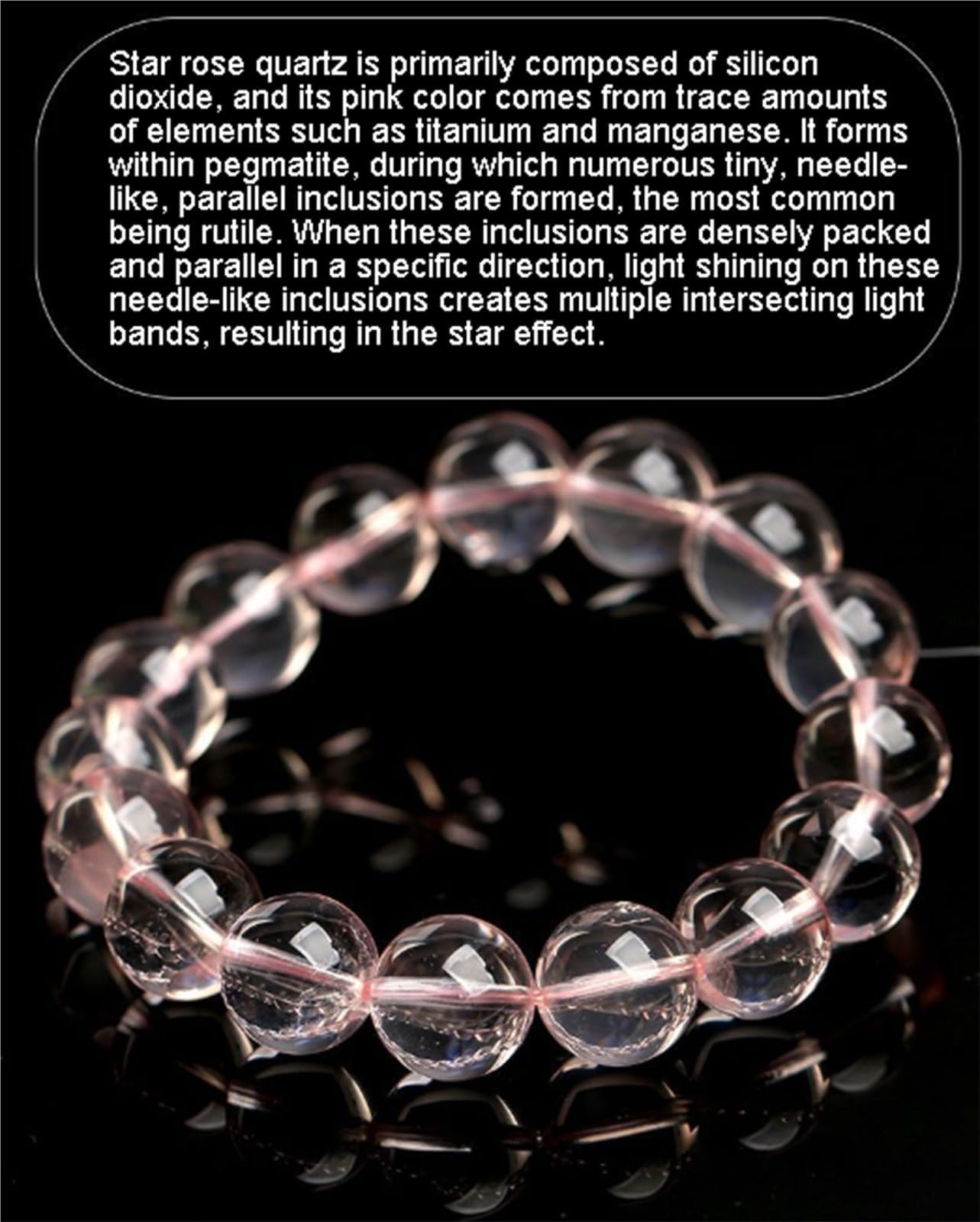 Braccialetto in quarzo rosa arancione ghiacciato naturale, gioiello con perline originali del Mozambico, da donna, regalo calmante per l'energia e l'amore