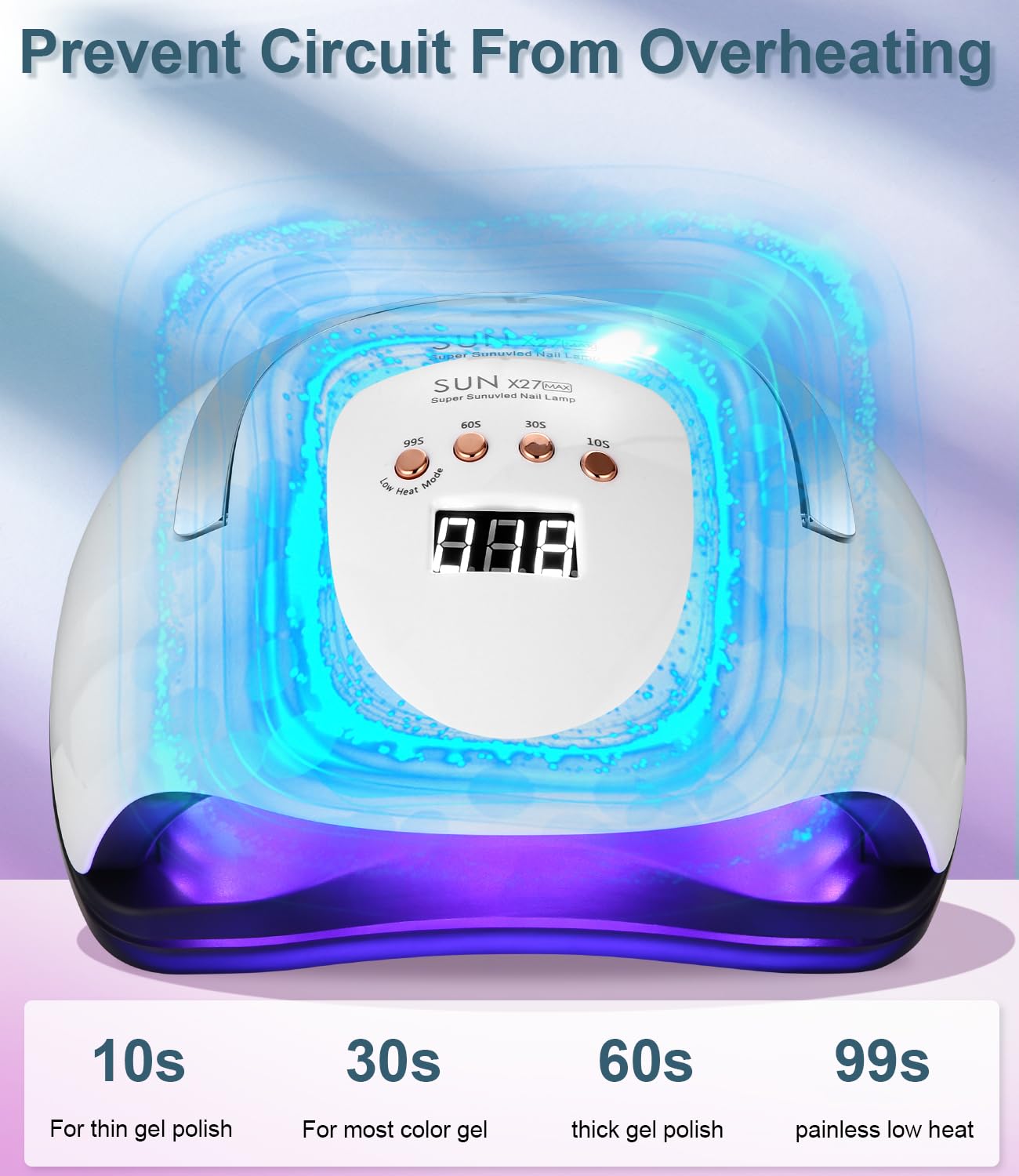 Professionale Lampada UV LED Unghie, 380W 81 sfere di lampada a LEDs, Semipermanente Curare Rapidamente Pedicure Fornetto per Tutti i Smalti, Automatico Sensore per Manicure a Casa e in Salone