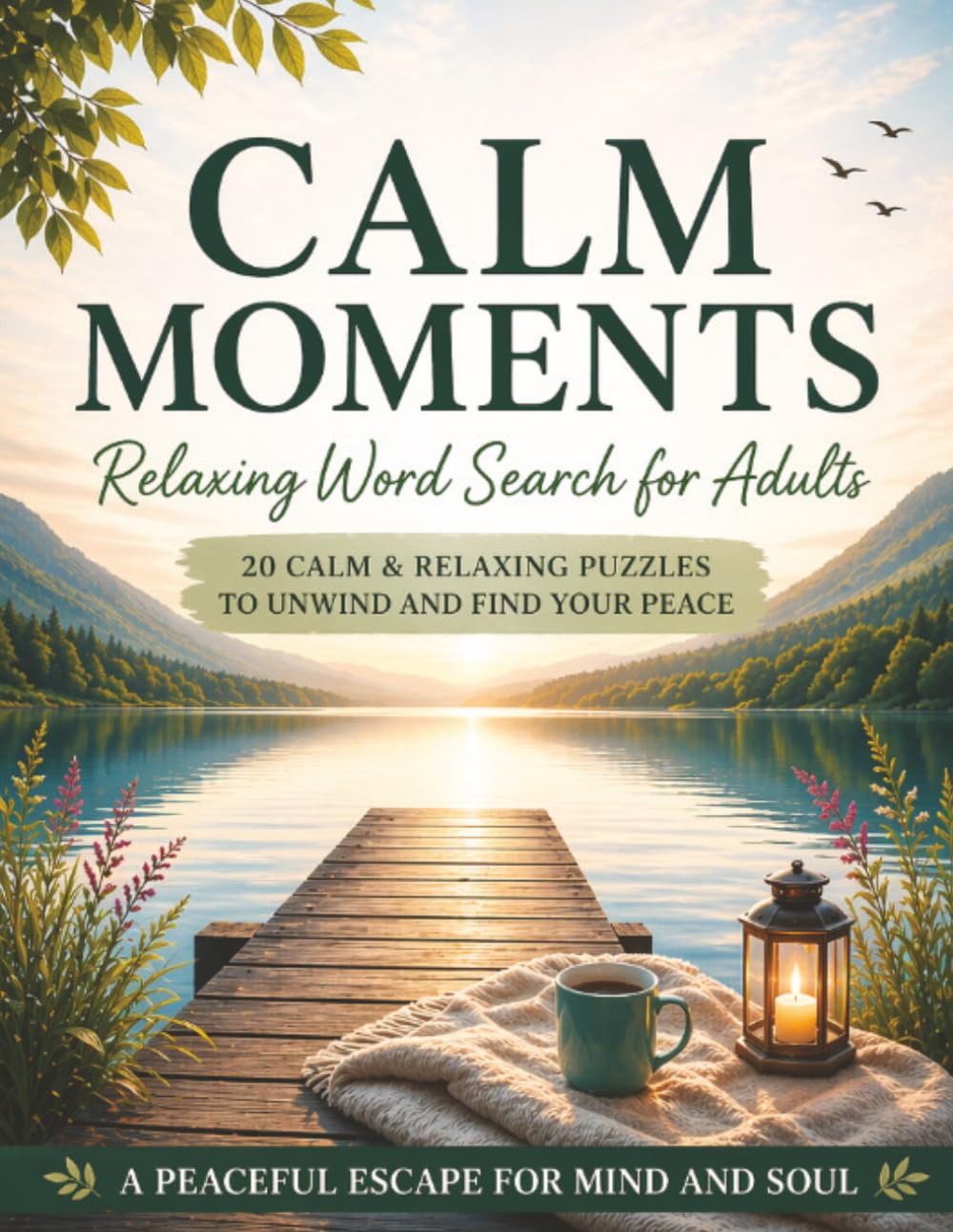 Calm & Relaxing Word Search for Adults: 20 Stress Relief Puzzles for Mindfulness, Focus and Peaceful Moments
