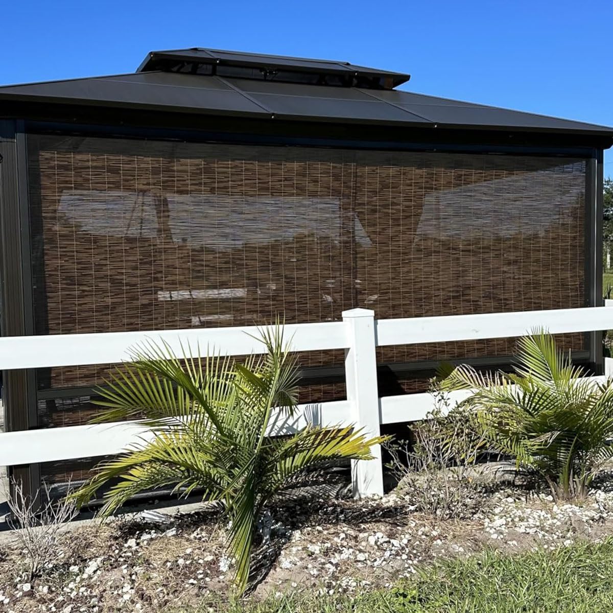 Persianas De Bambú Para Patio, 48 Pulgadas De Ancho X 79 Pulgadas De Alto, Persianas Enrollables De Bambú Retro Para Exteriores, Persianas Enrollables Para Filtrar La Luz, Persiana Retro Romana Para