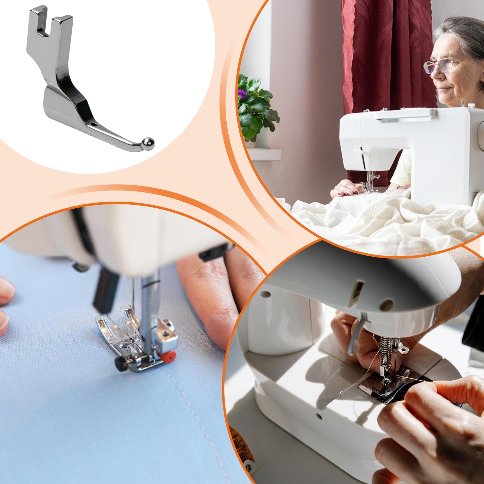 Save yourself so much stress when working with beaded fabric when you sew with the industrial bead sewing foot available for N8000, we also have the heavy duty bead sewing foot all