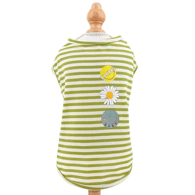 Foto 6 de 8 de PAIDEFUL Camisas a Rayas para Perros Pequeños Medianos Gatos Chaleco de Algodón Suave Camiseta sin Mangas…