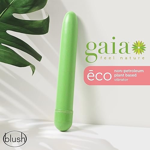 Miniatura 15 de Blush Novelties Gaia Eco - Vibrador delgado multivelocidad a base de plantas de 7 pulgadas en agua hecho de BioFeel™ sustentable primer ambiente a