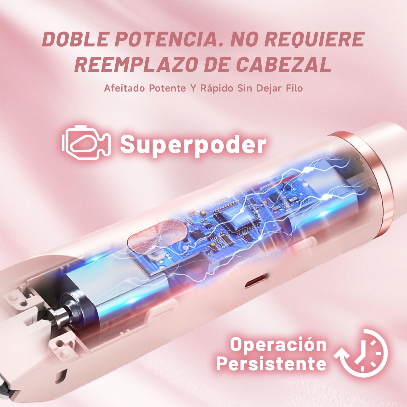 Sovalya Rasoio– Rifinitore 2-in-1 per Bikini e Corpo, Design a Doppia Testina, Rasatura su Pelle Asciutta e Bagnata. Depilazione Sicura per Corpo, Viso, Mento, Zona Pubica, Ascelle Gambe (Rosa)