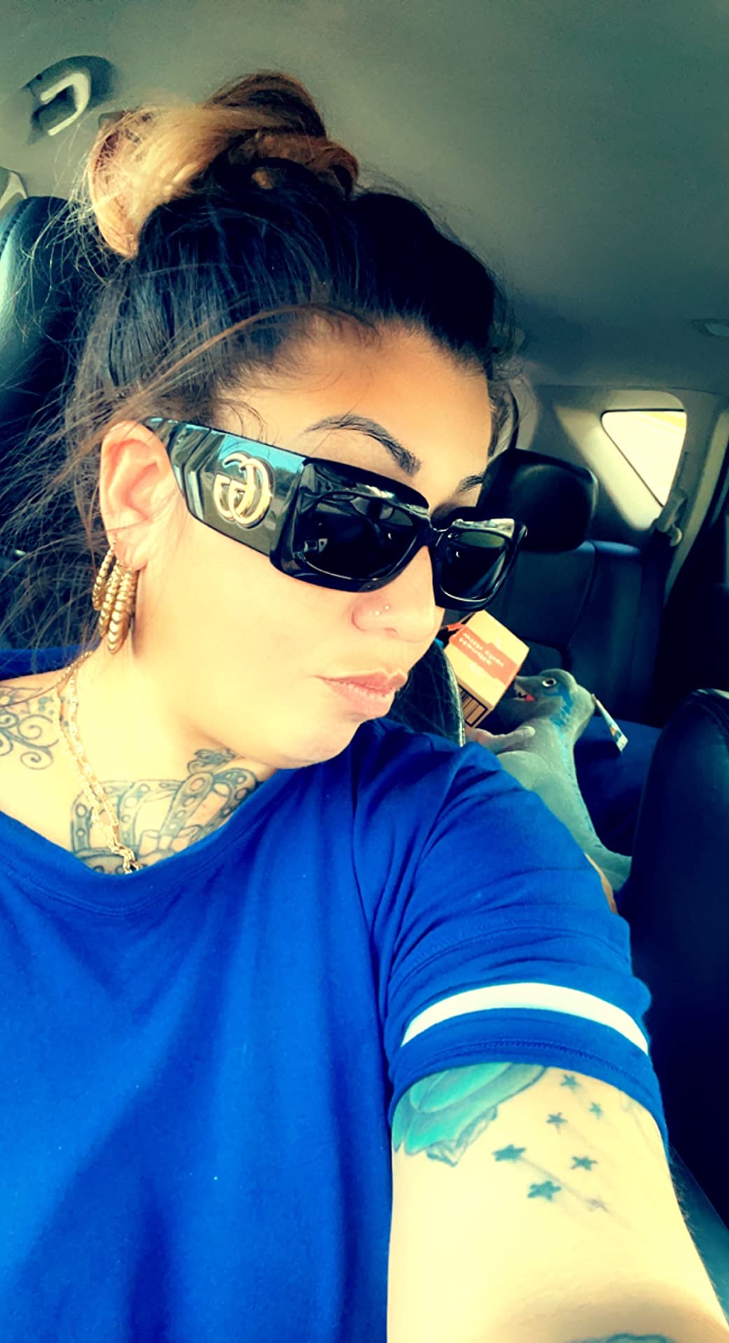 29/mo Finance Gucci Women's Matelasse 90s Rectangular Sunglasses