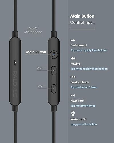 Miniatura 5 de PALOVUE Lightning - Auriculares intraurales magnéticos con certificación MFi con micrófono, compatible con iPhone 14, 13, 12, 11 Pro Max, iPhone X,