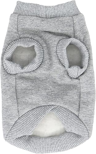 Miniatura 5 de LOPHIPETS Sudaderas cálidas de algodón para perros pequeños, chihuahua, ropa para cachorros, abrigo para clima frío, color gris, XS