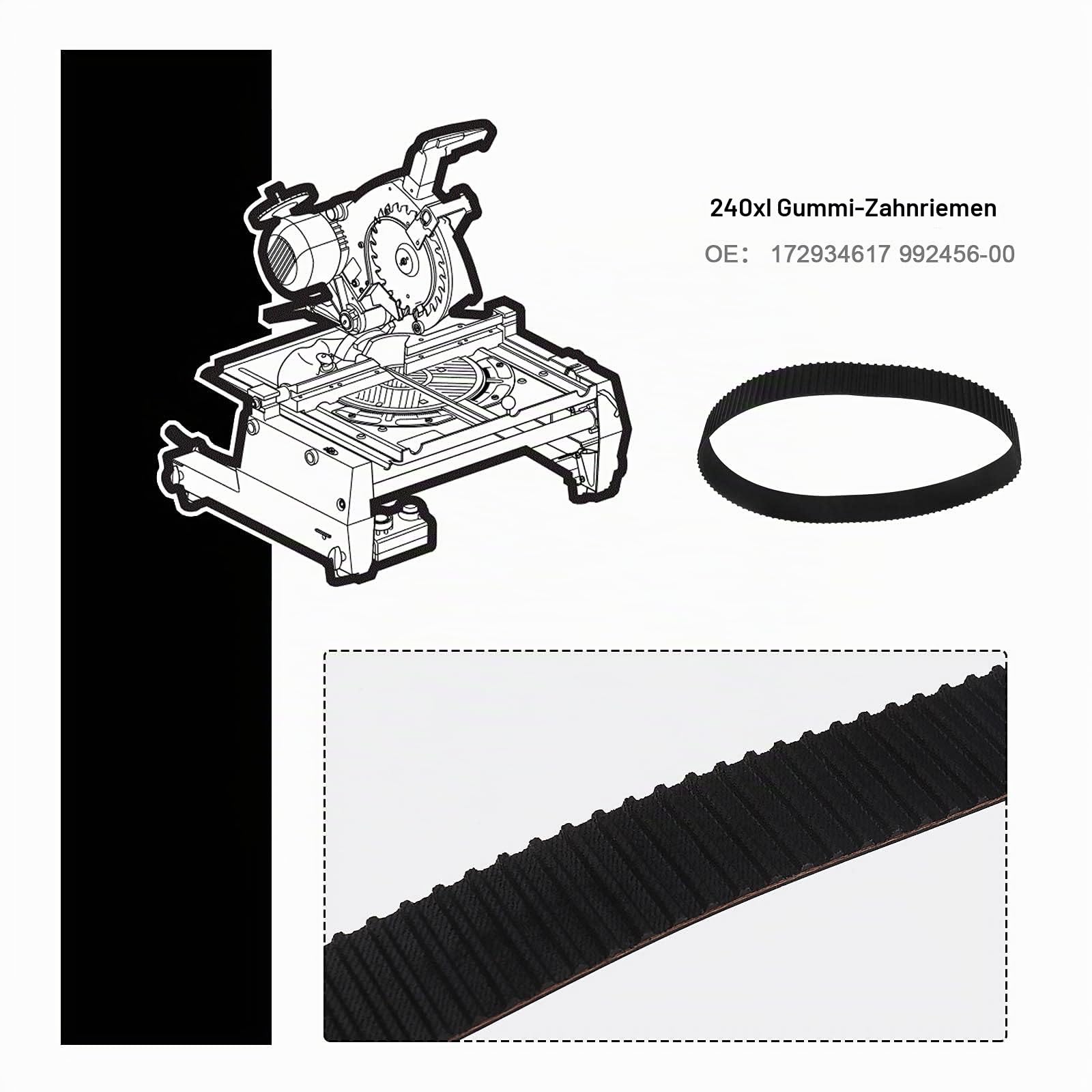ECSiNG Antriebsriemen für Wippsäge 240XL 610 mm 120 Zähne Zahnriemen Ersatz für ELU TGS171 TGS172 TGS173 172934617