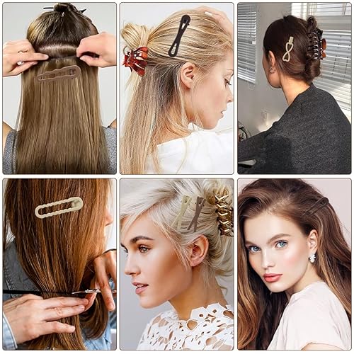 Miniatura 3 de Paquete de 30 pinzas de pelo de cocodrilo, pasadores de pelo grueso, pinzas para el cabello plano, pinzas de pato, accesorios de peinado para