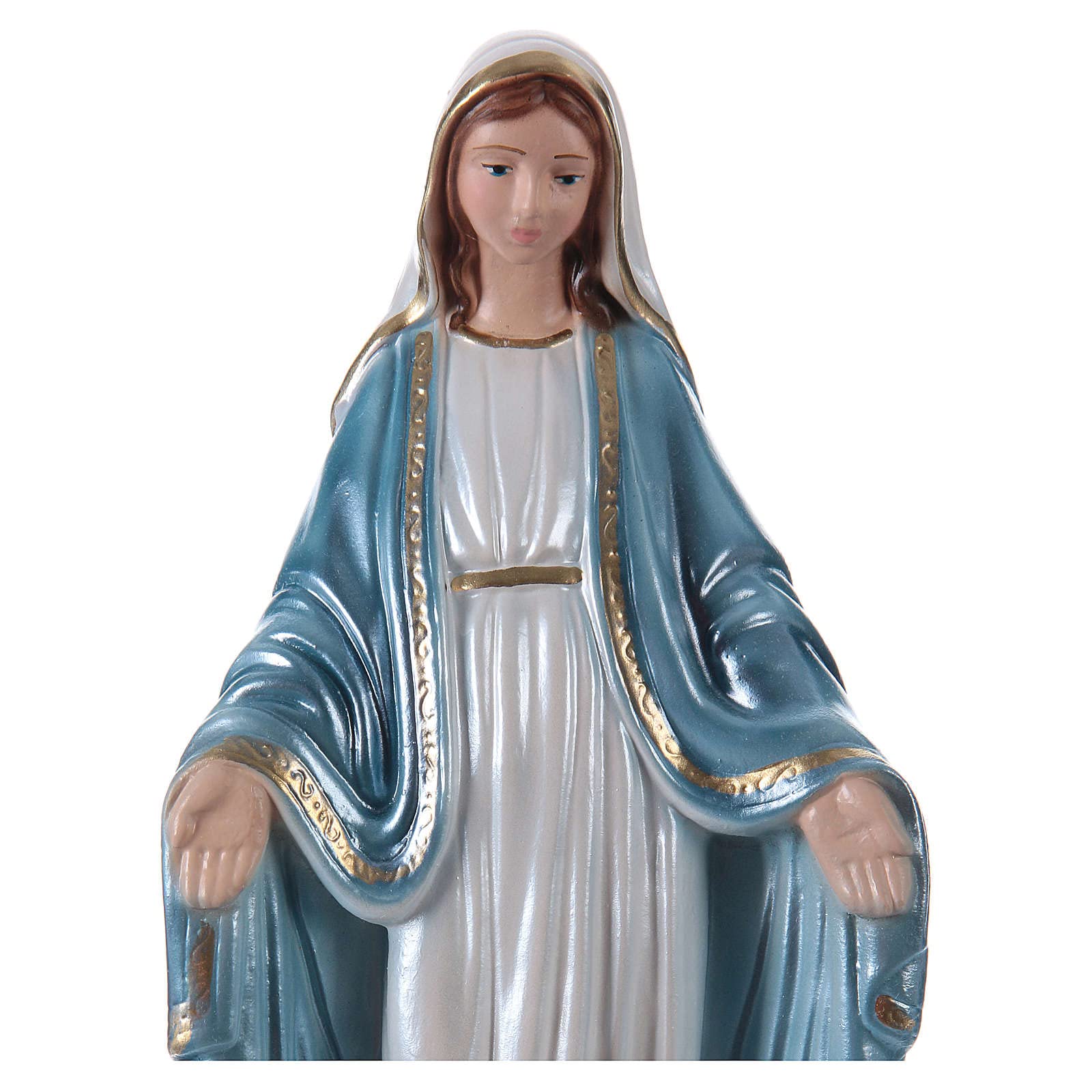 Holyart Statua Madonna Miracolosa 20 cm in gesso madreperlato