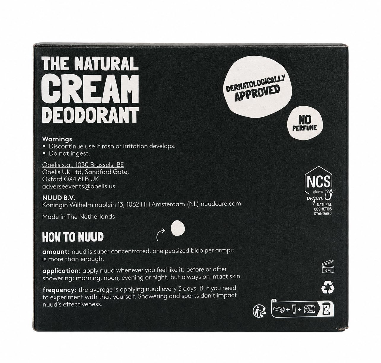 nuud Family Pack | 4 x 20ml | risparmio | deodorante crema vegano naturale, efficace per 3 giorni, senza profumo, alluminio e alcol, donne e uomini, dura 10 mesi, dermatologicamente approvato