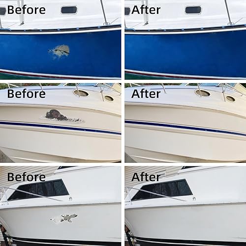 Miniatura 4 de Globalcom Kit de reparación de barcos de fibra de vidrio, kit de reparación de capa de gel para barcos, kit de reparación de fibra de vidrio marina