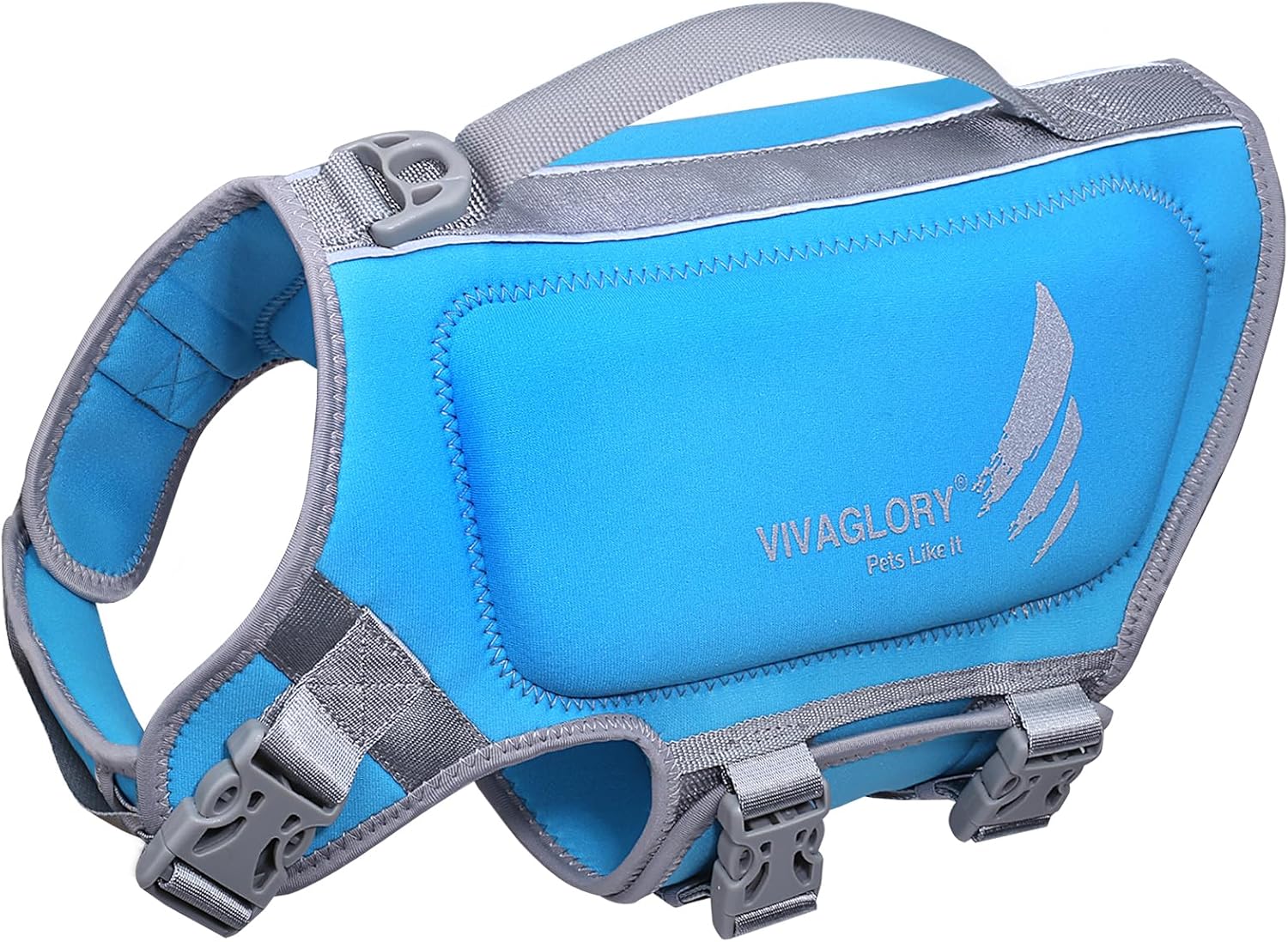 VIVAGLORY Lightweight Dog Life Jacket, Pet Life Preserver