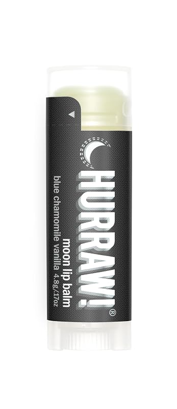 HURRAW! Moon Bálsamo Labial com Camomila-Azul e Baunilha, 4,8 g