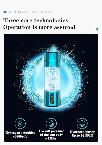 Miniatura 4 de Generador de botellas de agua de hidrógeno, hasta 6000-8000 PPB, máquina ionizadora de agua de hidrógeno portátil con tecnología PEM, para viajes en