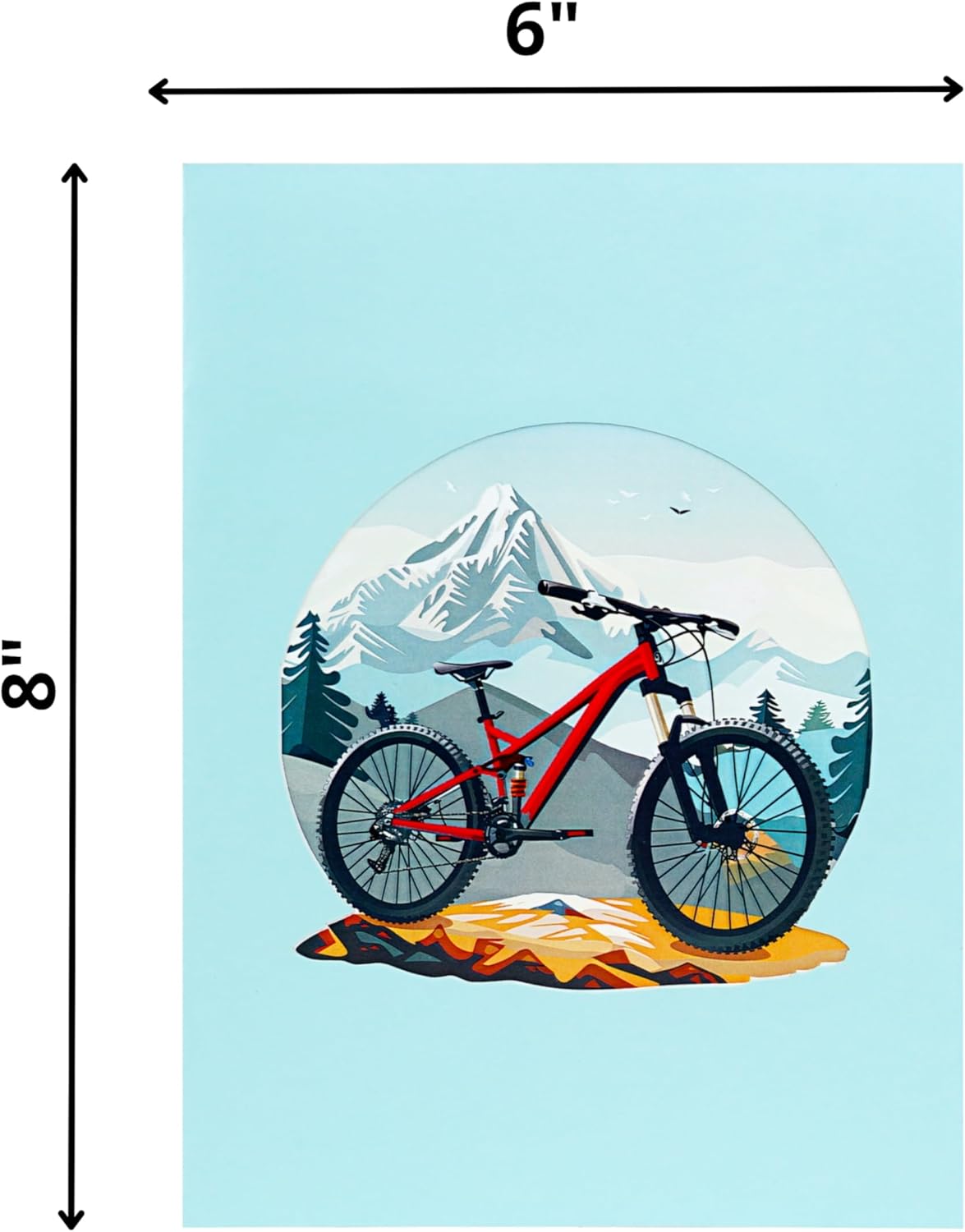 Mountain Bike Pop Up Birthday Cards for Men, Happy Husband Birthday Card, 3D Gift Card for Him, Dad, Brother, Son, Boyfriend, Granddad, Happy Fathers Day (Size 6x8 In – Mountain Bike) - Image 4